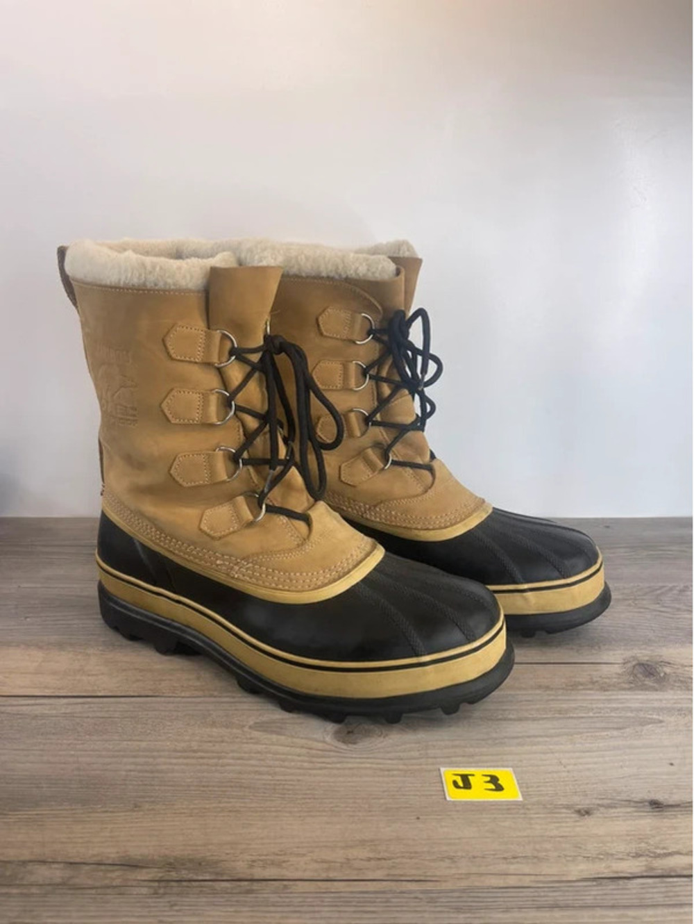 Sorel Caribou II Waterproof Winter Boots Men's Size 13 Buff Tan NM1000-280